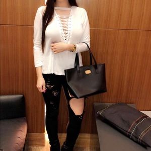 White long sleeve blouse